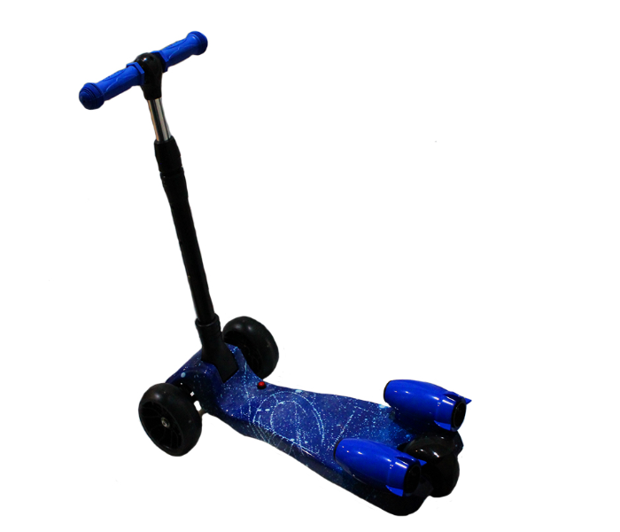 Family Center Toy Scooter With Music Light and Smoke - Blue - Zoom Image 2