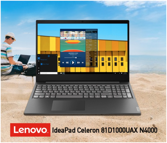 Lenovo IdeaPad Celeron 81D1000UAX N4000 4GB 1TB HDD 15.6 Inches DOS - Onyx Black - Zoom Image 4