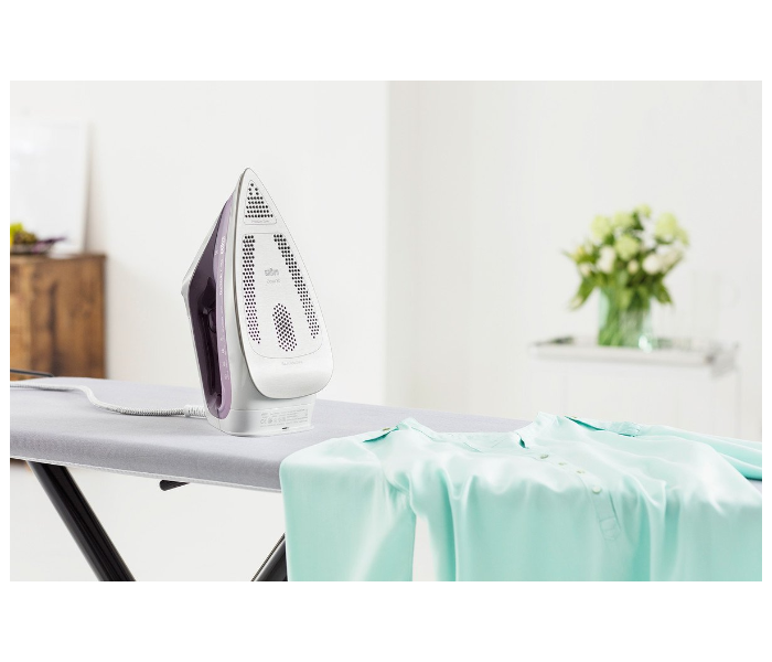 Braun SI 7066 Anti Scratch Eloxal Soleplated Steam Iron - White and Purple  - Zoom Image 4