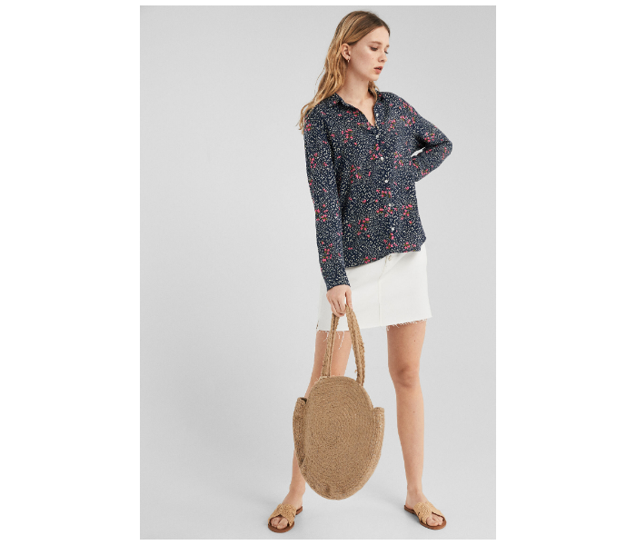 Springfield AW19 Long Sleeve Printed Blouse EU 40 For Women - Blue and Pink - Zoom Image 3