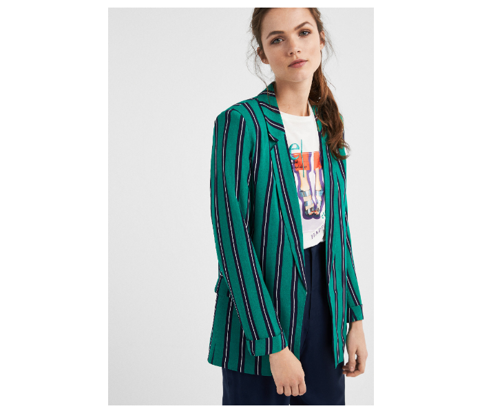 Springfield SS19 Striped Kimonos Medium For Women - Green and Black - Zoom Image 4