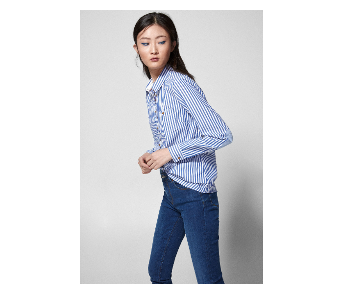 Springfield SS19 Long Sleeve Striped Blouse EU 40 For Women - Blue and White - Zoom Image 1