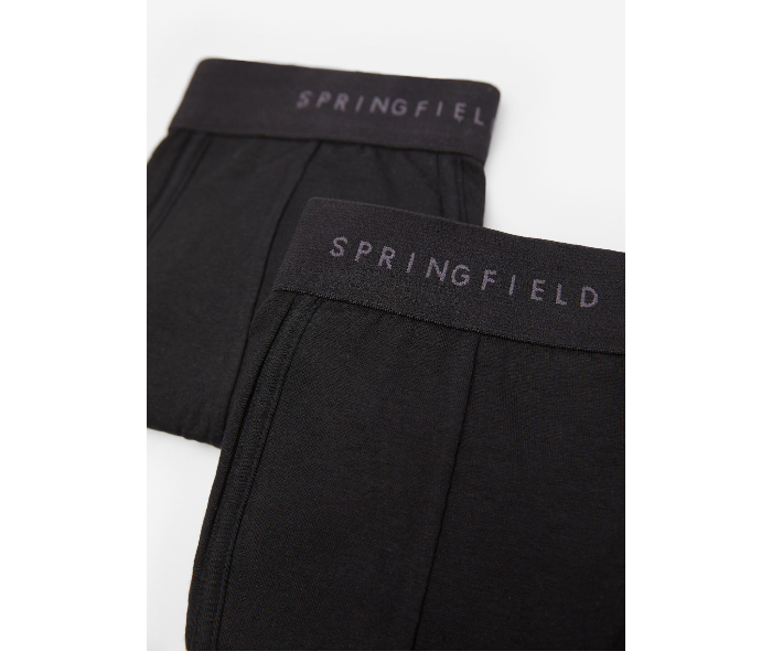 Springfield AW19 Pack of 2 Knitted Boxers And Slips Large For Men - Black - Zoom Image 2