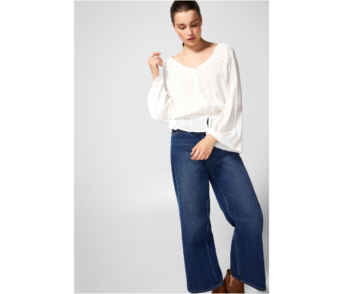 Springfield AW18 Long Sleeve Blouse EU 34 For Women - White - Zoom Image 1