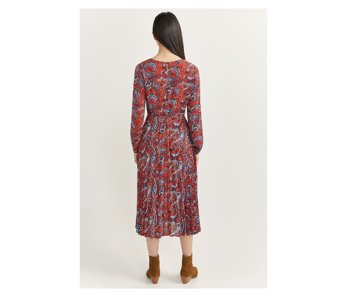 Springfield SS20 Printed Knit Dress EU 40 For Women - Brown - Zoom Image 4