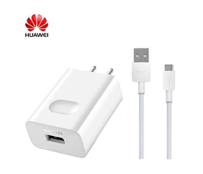 Huawei Fast Charger with Micro USB Cable - White - Zoom Image 1