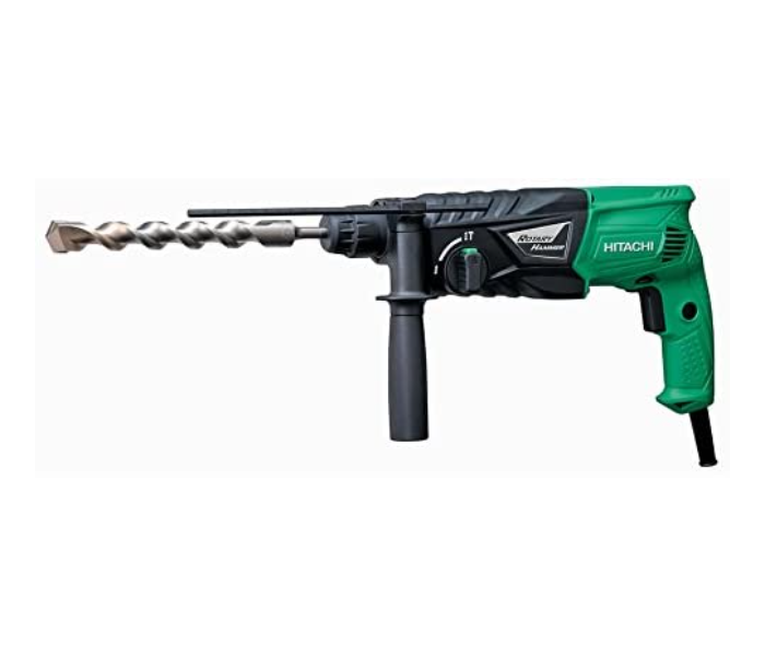 Hitachi DH24PGE6 Rotary Hammer - Black and Green - Zoom Image