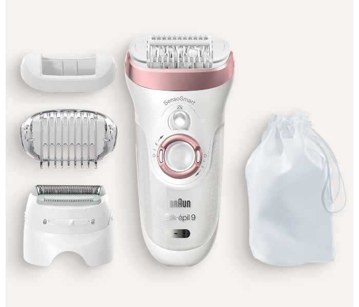 Braun SES9-720 Wet and Dry Epilator with 4 Extras - White and Gold - Zoom Image 1