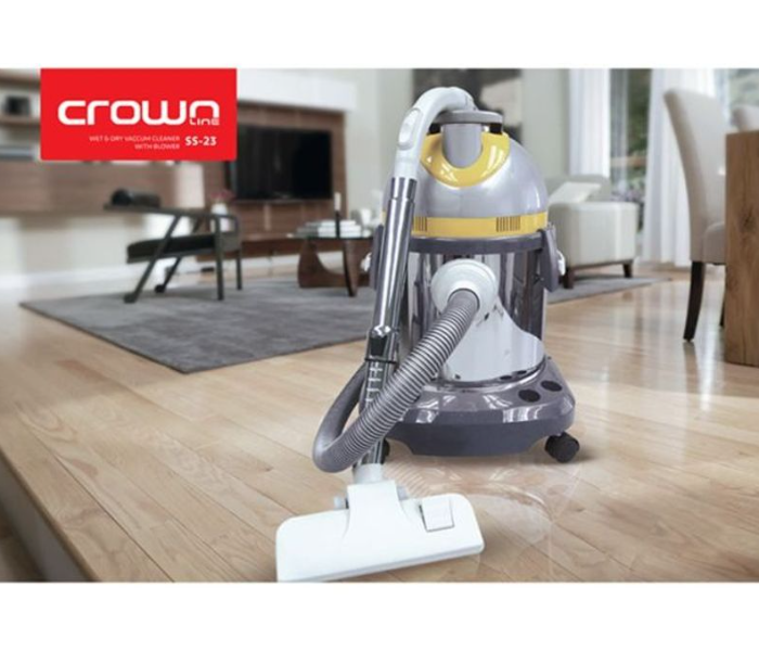 Crownline SS23LBC 1200W Wet And Dry Vacuum Cleaner With Blower - Grey - Zoom Image 6