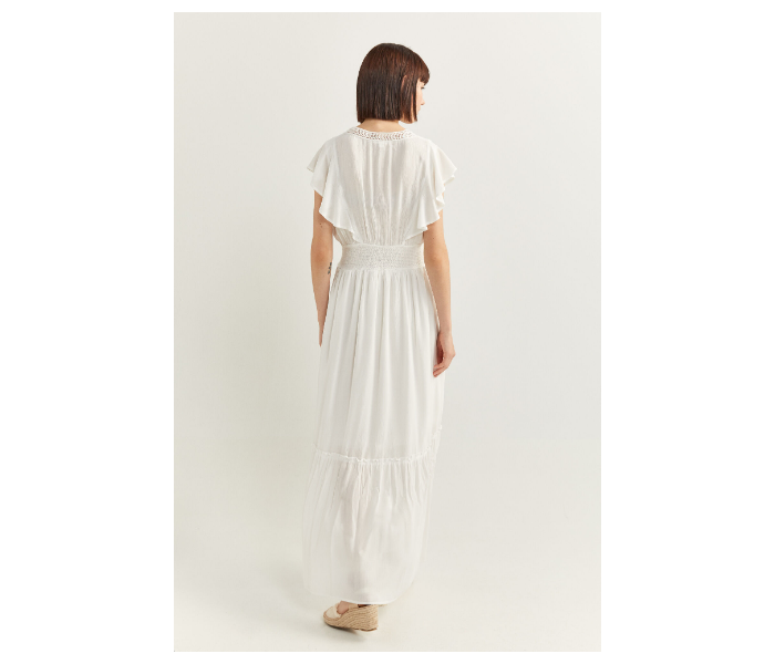 Springfield SS20 Knit Dress EU 42 For Women - White - Zoom Image 4