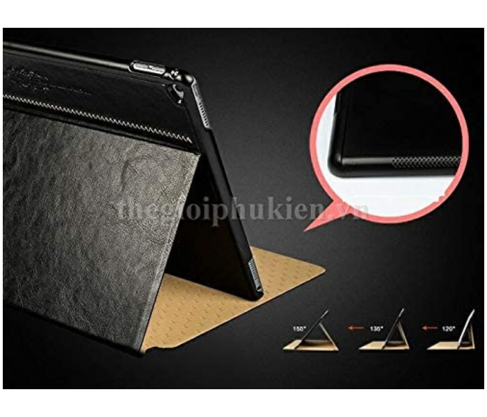 Kaku Leather Case For Samsung Galaxy Tab A 8.0 Fold Stand Tablet Cover Funda - Black - Zoom Image 3