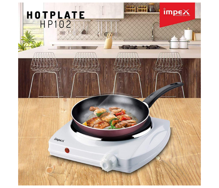 Impex HP-102 Electric Single Hot Plate - White - Zoom Image 4