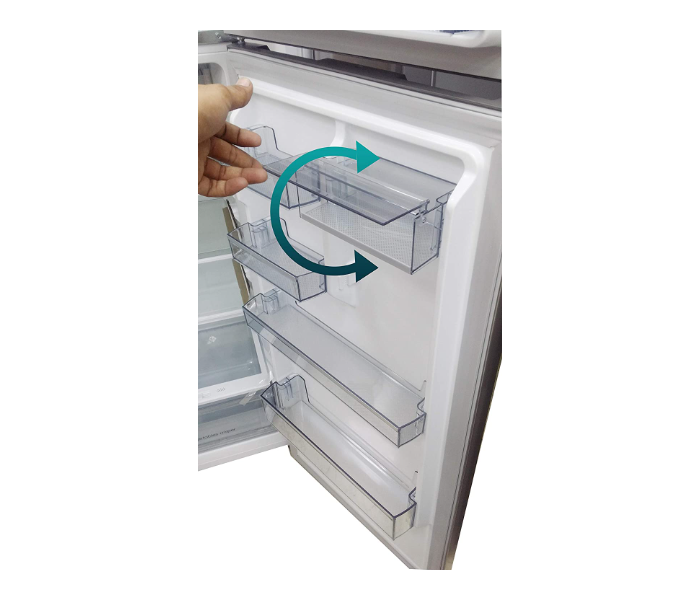 Midea HD-333FWENS 330 Litre Top Mount Refrigerator - Stainless Steel - Zoom Image 4