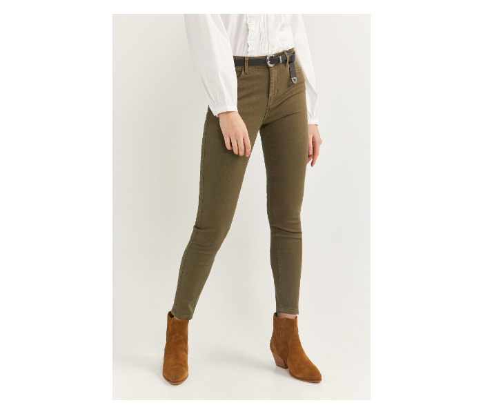 Springfield SS20 Plain Trouser EU 40 For Women - Moss Green - Zoom Image 2