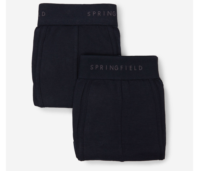 Springfield AW19 Pack of 2 Knitted Boxers And Slips Medium For Men - Dark Blue - Zoom Image 2