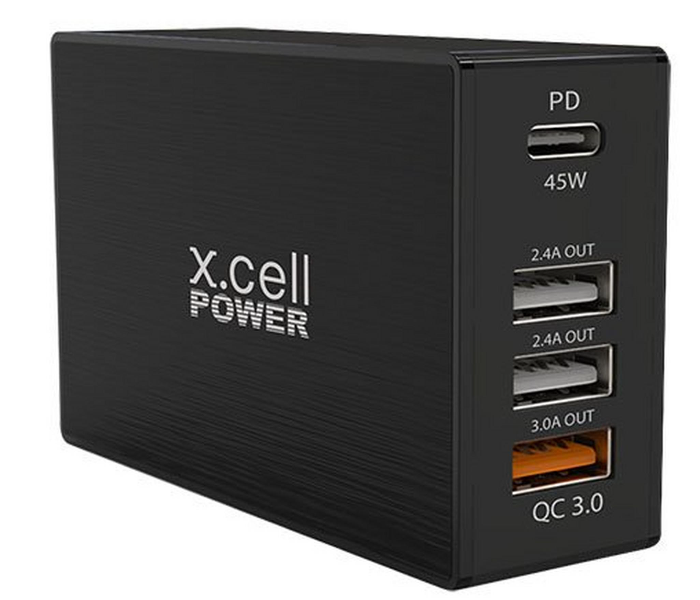 Xcell XLHC63W 63W Multi Port Charging Station - Black - Zoom Image