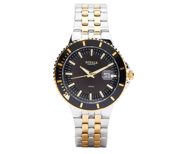 Royale Executive RE030E Submariner Style Metal Analog Watch For Men - Black - Zoom Image