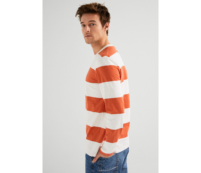 Springfield SS19 Basic Striped T-Shirt Extra Large - Orange - Zoom Image 2