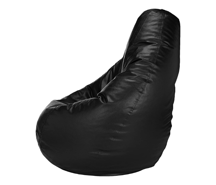 Luxe Decora LD01 PVC Bean Bag with Beans - Black - Zoom Image 2