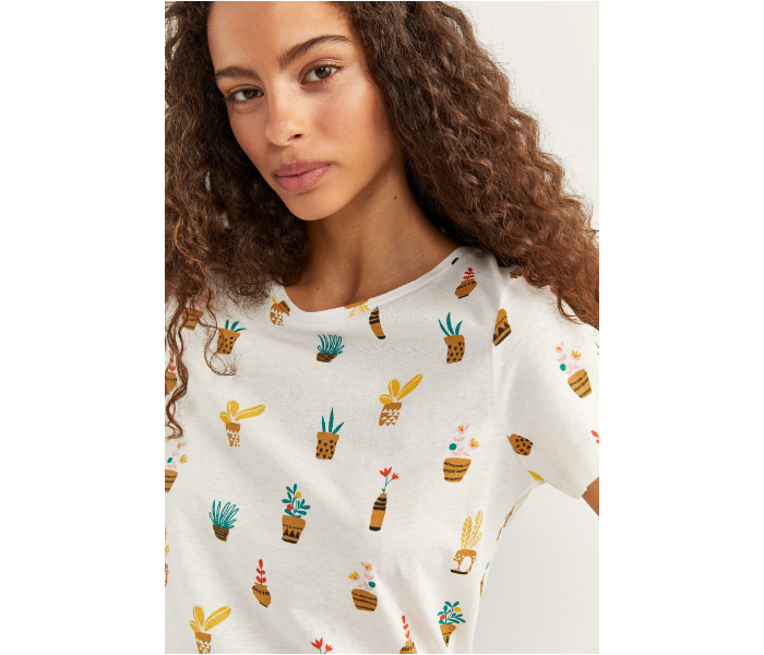 Springfield SS20 Doodle Print Tank Top Large - Off White - Zoom Image 3