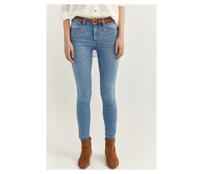 Springfield SS20 Fancy Denim Jeans EU 38 For Women - Blue and Red - Zoom Image 2