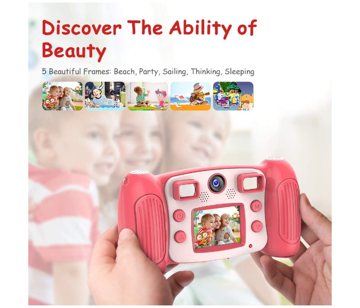 Victure KC400 Kids Camera Digital Rechargeable Selfie Action - Pink - Zoom Image 3