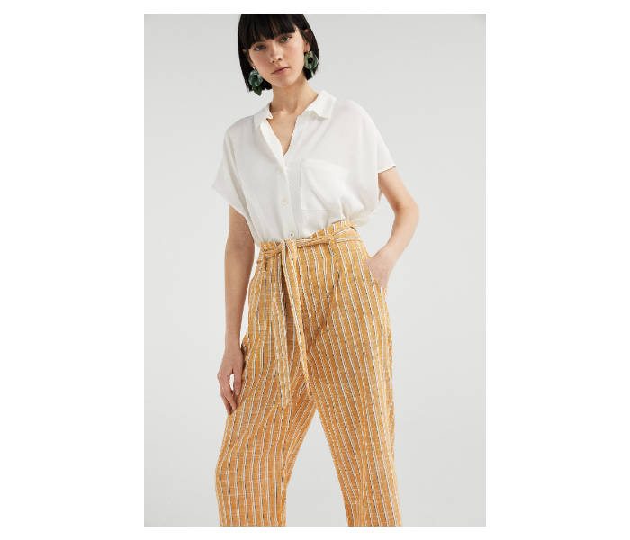 Springfield SS19 Striped Cotton Fancy Pant EU 40 For Women - Yellow - Zoom Image 3