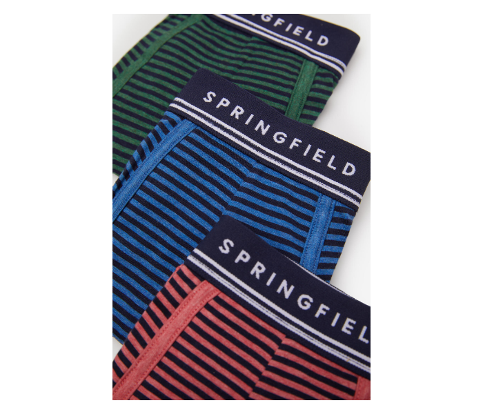 Springfield SS20 Pack of 3 Knitted Boxers And Slips Small For Men- Blue Red and Green - Zoom Image 2