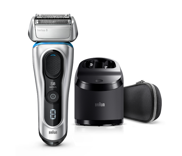 Braun 8390CC Wet and Dry Shaver with Travel Case - Silver - Zoom Image 1