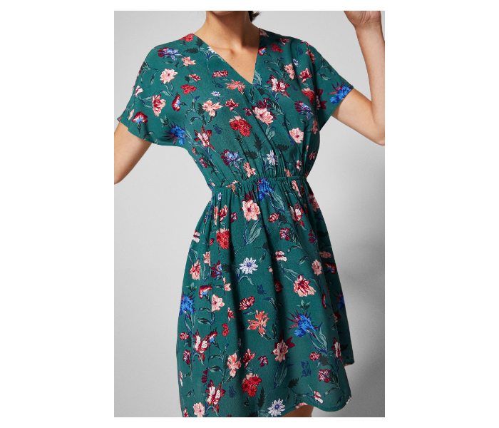 Springfield AW18 Floral Knit Dress EU 42 For Women - Green - Zoom Image 4