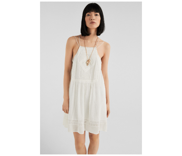 Springfield SS19 Knit Dress EU 38 For Women - Light Cream - Zoom Image 1