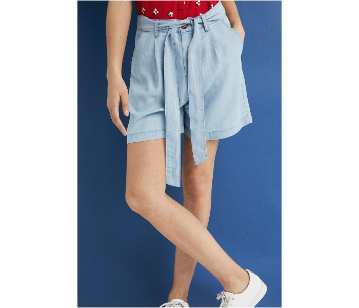 Springfield SS19 Denim Bermuda EU 36 For Women - Sky Blue - Zoom Image 4