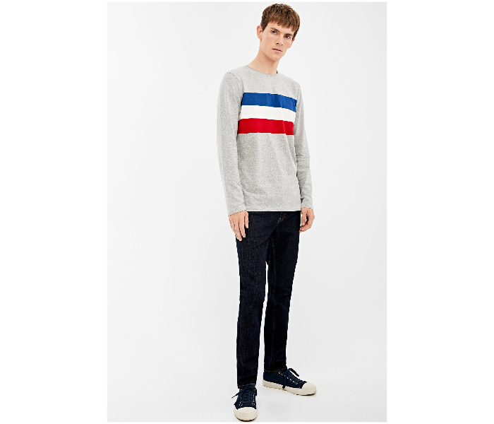 Springfield AW19 Basic Striped T-Shirt Small - Dark Grey - Zoom Image 2