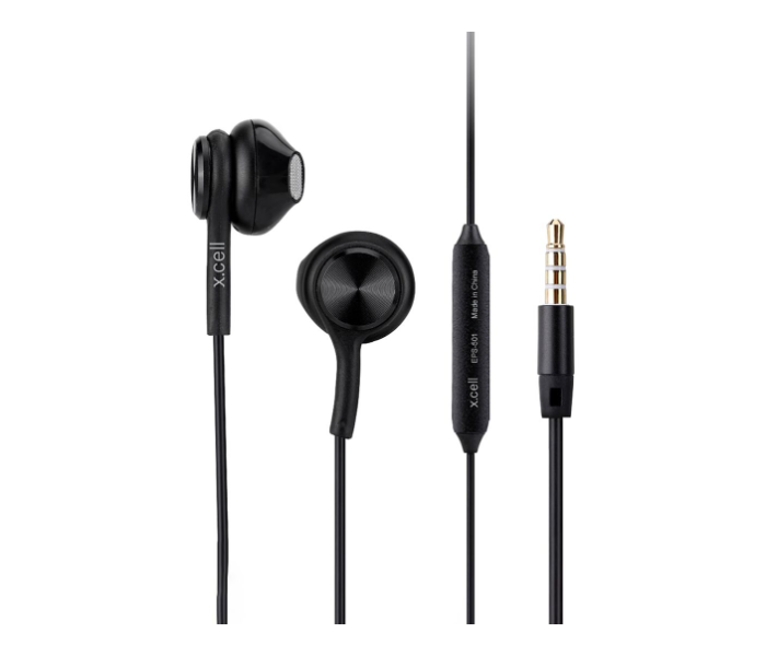 Xcell XLEPS501 In Ear Wired Stereo Headset - Black - Zoom Image