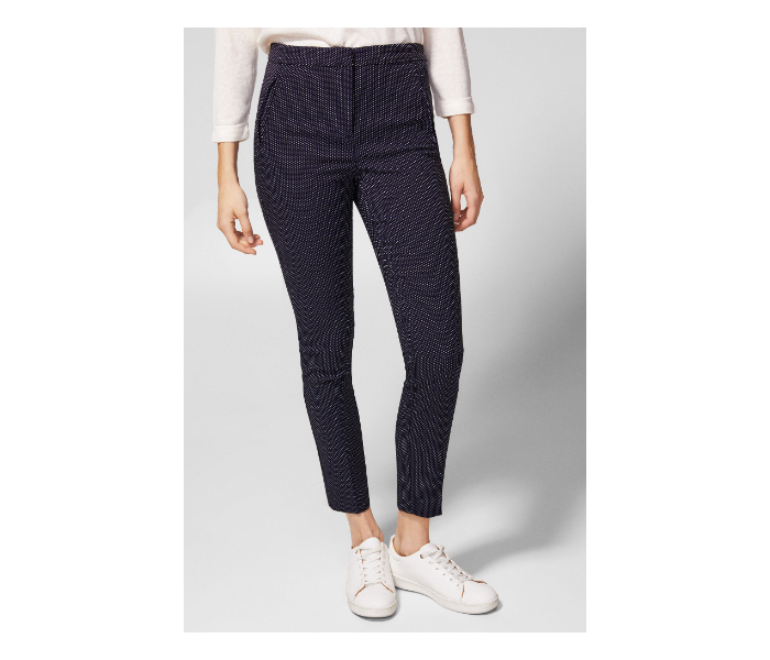 Springfield SS19 Dotted Cotton Fancy Pant EU 44 For Women - Dark Blue - Zoom Image 3