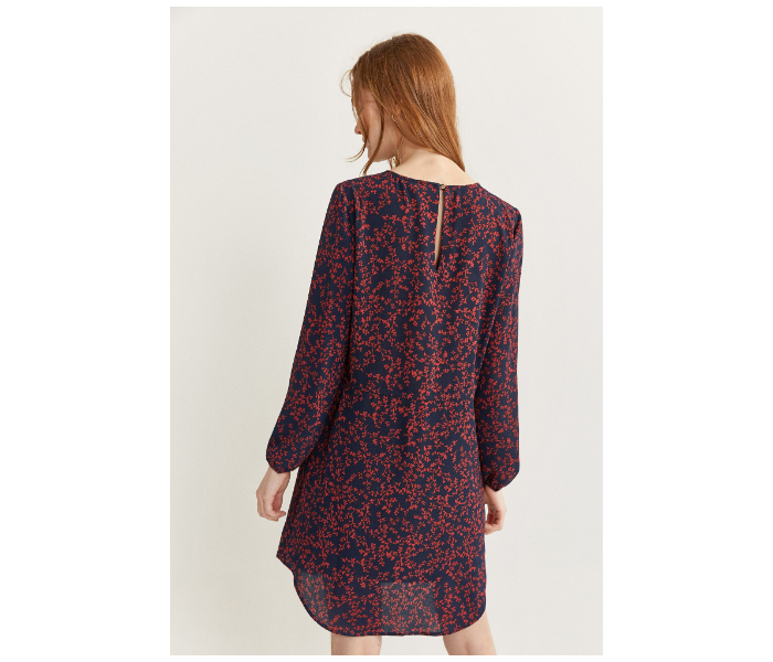 Springfield SS20 Printed Knit Dress EU 40 For Women - Blue and Brown - Zoom Image 4