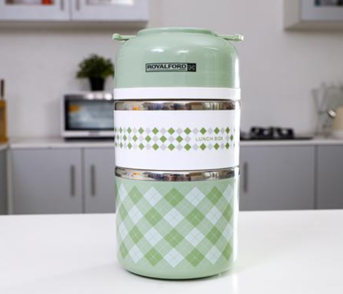 Royalford RF9298 930ml Round Lunch Box - White & Mint Green - Zoom Image 7