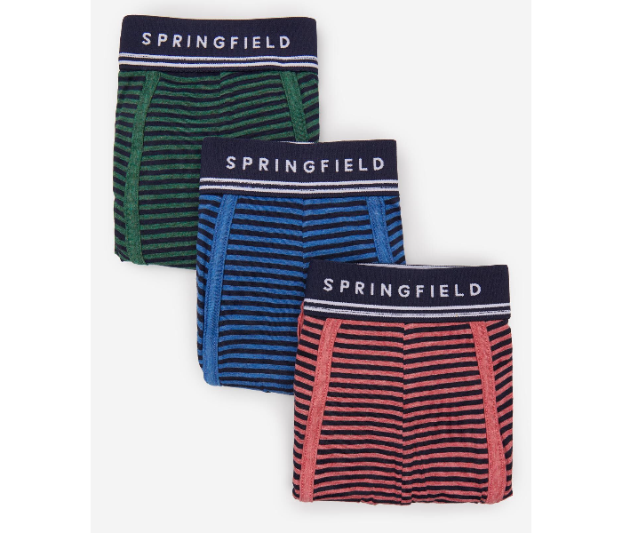 Springfield SS20 Pack of 3 Knitted Boxers And Slips Large For Men- Blue Red and Green - Zoom Image 1