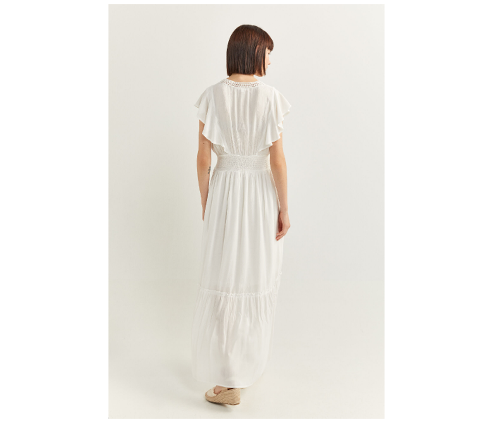 Springfield SS20 Knit Dress EU 40 For Women - White - Zoom Image 4