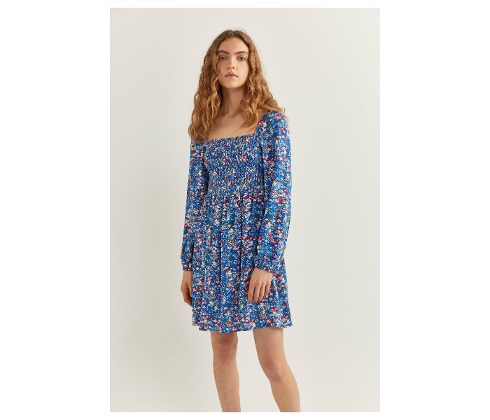 Springfield SS20 Floral Mini Knit Dress EU 40 For Women - Light Blue - Zoom Image 3