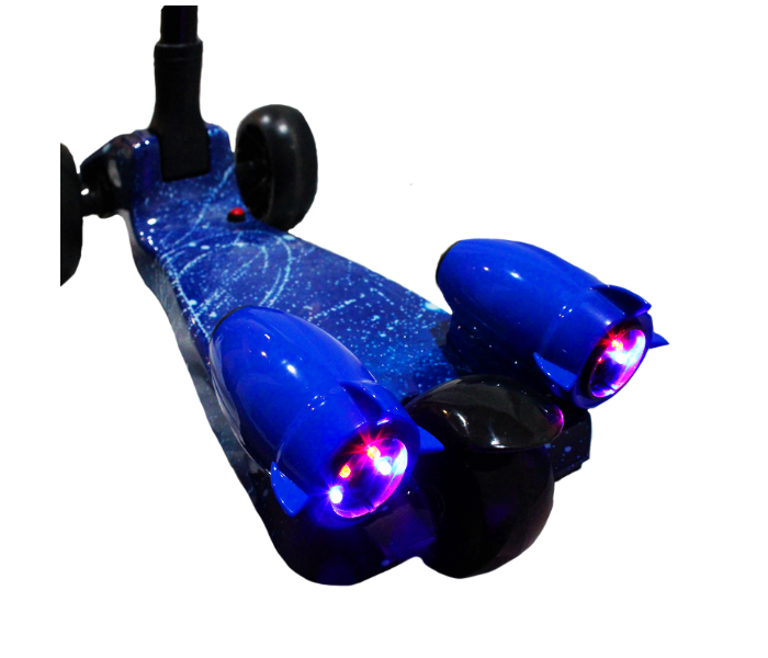 Family Center Toy Scooter With Music Light Bluetooth - Blue and Black - Zoom Image 4