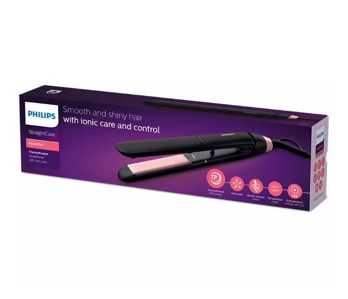 Philips BHS378/03 Straight Care Essential Thermo Protect Straightener - Black - Zoom Image 4