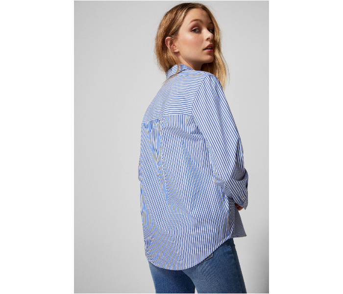 Springfield AW18 Long Sleeve Printed Blouse EU 42 For Women - Blue - Zoom Image 3