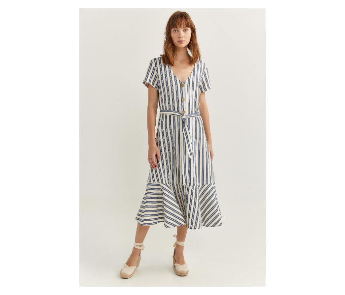 Springfield SS20 Striped Knit Dress EU 38 For Women - Blue - Zoom Image 1