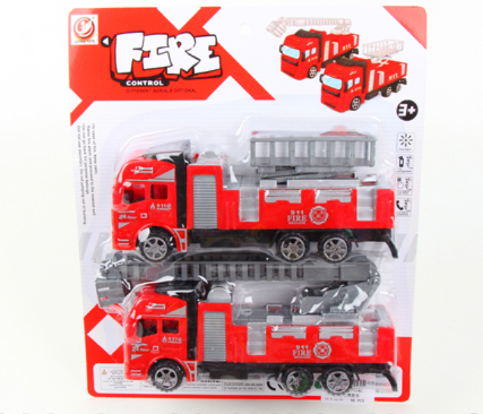 Family Center 2-in-1 Friction Fire Control Trucks - Red - Zoom Image 2