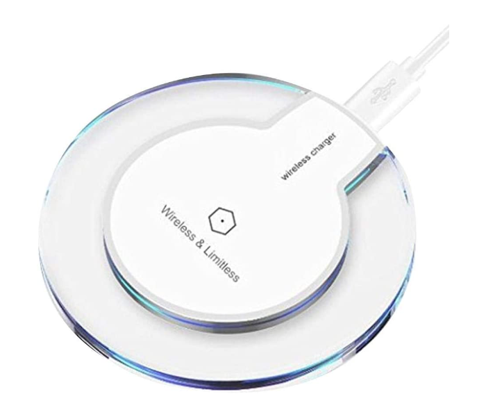 Diamoenly GH46015 Universal Round Wireless Charger for Qi Wireless Charging Base - White - Zoom Image