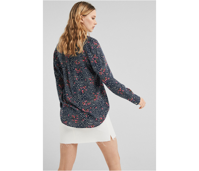 Springfield AW19 Long Sleeve Printed Blouse EU 36 For Women - Blue and Pink - Zoom Image 2