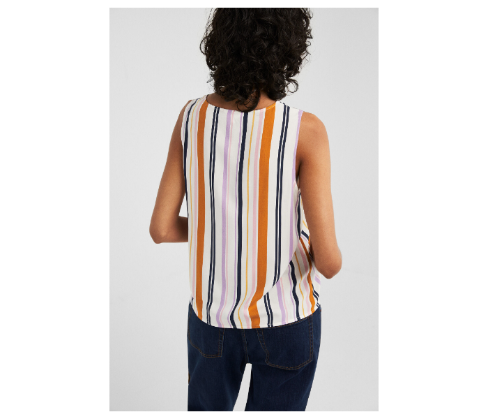 Springfield Printed Blouse EU 40 For Women - White and Orange - Zoom Image 4