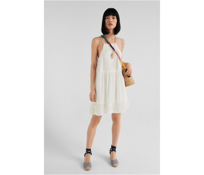 Springfield SS19 Knit Dress EU 38 For Women - Light Cream - Zoom Image 4