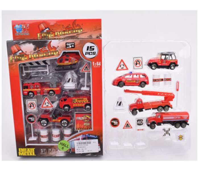 Family Center Police City Die Cast Metal Car - Red - Zoom Image